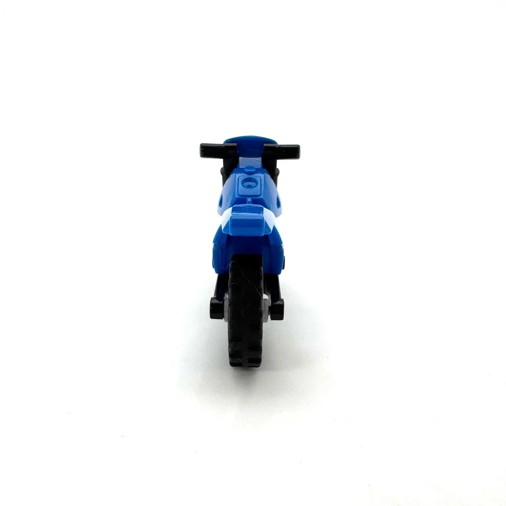 LEGO Blue Motorcycle Dirt Bike Minifigure Vehicle Black Chassis Grey Wheels